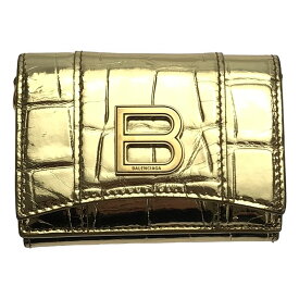 BALENCIAGA / バレンシアガ | Hourglass mini chain wallet チェーン付 ミニウォレット | ゴールド | レディース