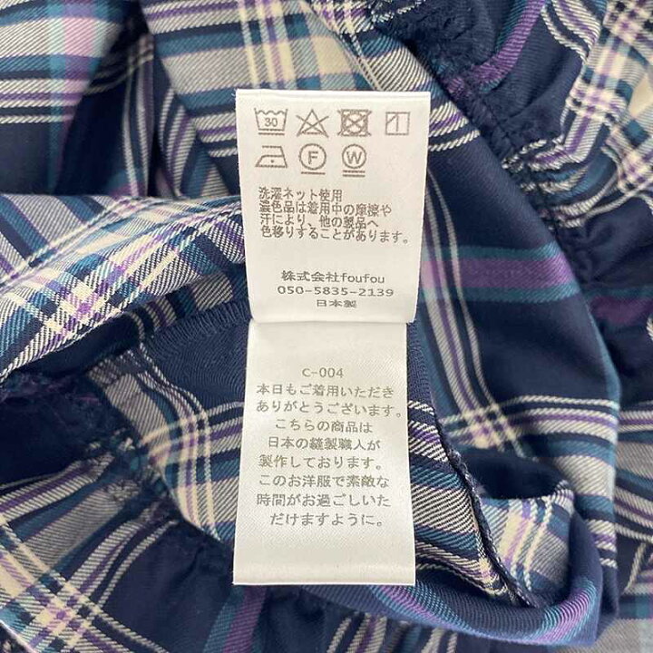 楽天市場】【美品】 foufou / フーフー | check dress “hsu” チェック 