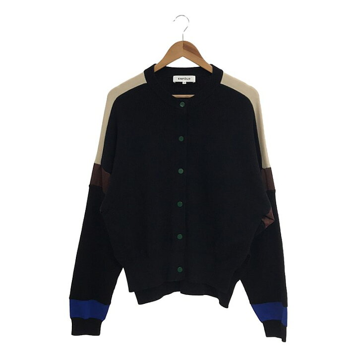 ENFOLD ニットブルゾンコートジャケット38 カーディガン 
