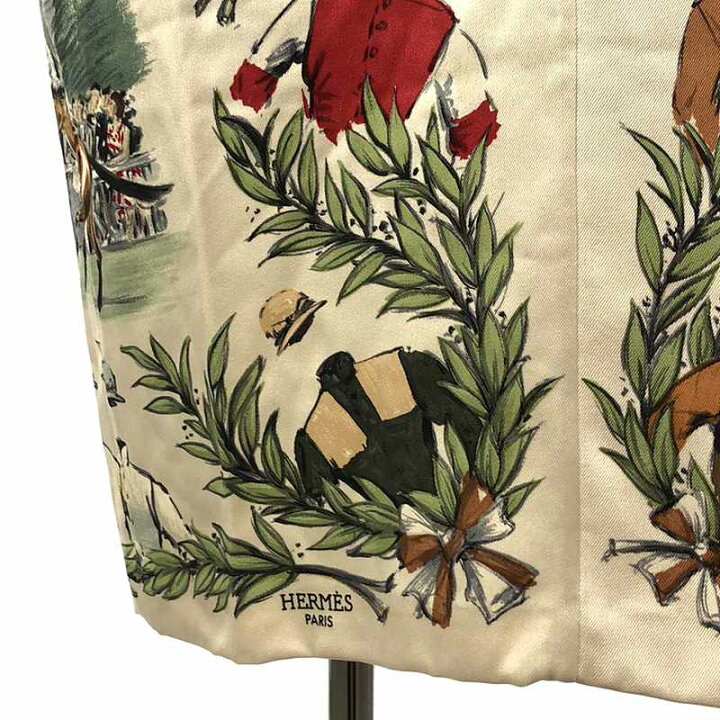 楽天市場】【美品】 HERMES / エルメス | CHANTILLY 競馬場柄 シルク  