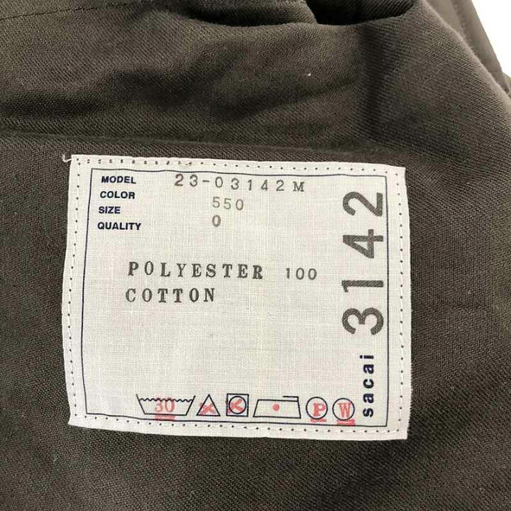 楽天市場】sacai / サカイ | 2023AW | Matte Taffeta Pants 