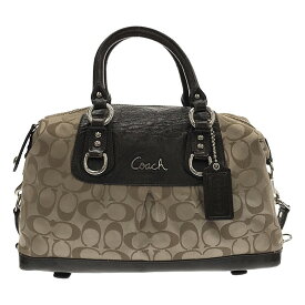 COACH / コーチ | F15443 2Way シグネチャー サテン ショルダー トートバッグ | ベージュ | レディース