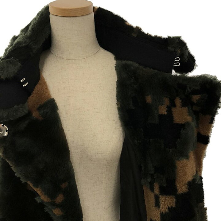 楽天市場】【美品】 sacai / サカイ | 異素材 ベルテッド ボア コート  