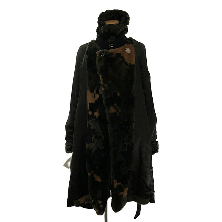 楽天市場】【美品】 sacai / サカイ | 異素材 ベルテッド ボア コート  