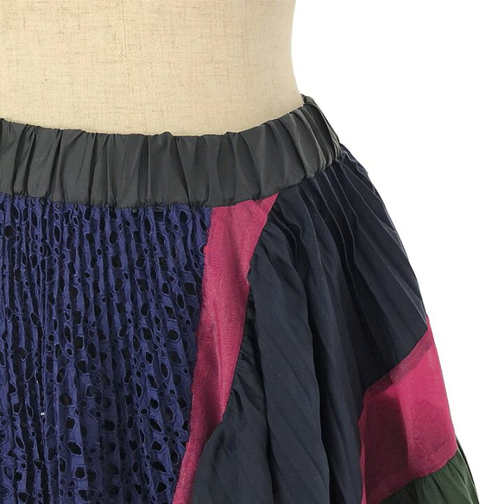 楽天市場】sacai / サカイ | レース プリーツ アシンメトリースカート  