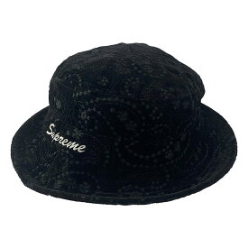 【美品】 SUPREME / シュプリーム | 2023AW | Velvet Paisley Boonie / ベルベット ペイズリー ブーニー バケットハット | M/L | Black | メンズ