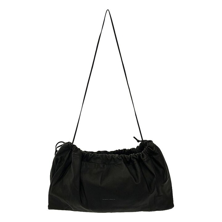 楽天市場】STUDIO AMELIA | maxi drawstring レザーバッグ | ブラック 