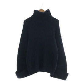 ELIN / エリン | Aze turtle knit ウール タートルネック ニットセーター | 0 | ネイビー | レディース