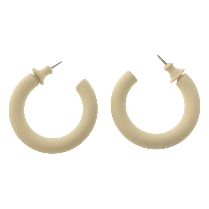 楽天市場】HYKE / ハイク | HOOP EARRINGS ピアス | S | ホワイト 
