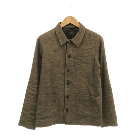 Paul Smith COLLECTION / ポールスミスコレクション | リネン コットン カバーオールジャケット | M | ブラウン | メンズ