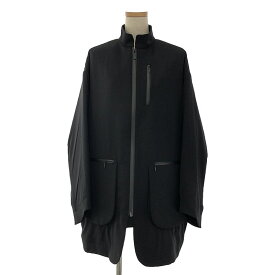 【新品】 Mame Kurogouchi / マメクロゴウチ | 2023AW | Wool Gabardine Coat With Detouchable Quilted liner / ウールギャバジンコート / ライナー着脱可 | 2 | black | レディース