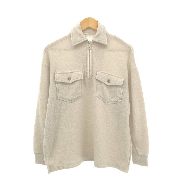 楽天市場】CLANE / クラネ | WOOL RING JERSEY HALF ZIP TOPS ウール 