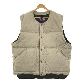 THE NORTH FACE PURPLE LABEL / ザノースフェイスパープルレーベル | Corduroy Down Vest / ND2259N コーデュロイ オーバー ダウンベスト | XL | ナチュラル | メンズ