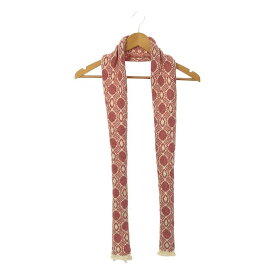 【新品】 OLUBIYI THOMAS / オルヴィトーマス | 2022AW | wool scarf ウール ジャガード ストール マフラー | F | ピンク | メンズ