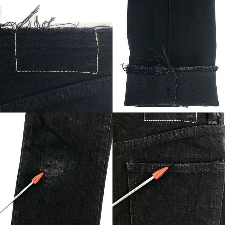 jonnlynx ジョンリンクスデニムパンツブラックデニムレースアップ 