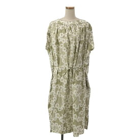 【美品】 mina perhonen / ミナペルホネン | flower dance コットンシルク フラワープリント ギャザー ワンピース | 38 | マルチカラー | レディース