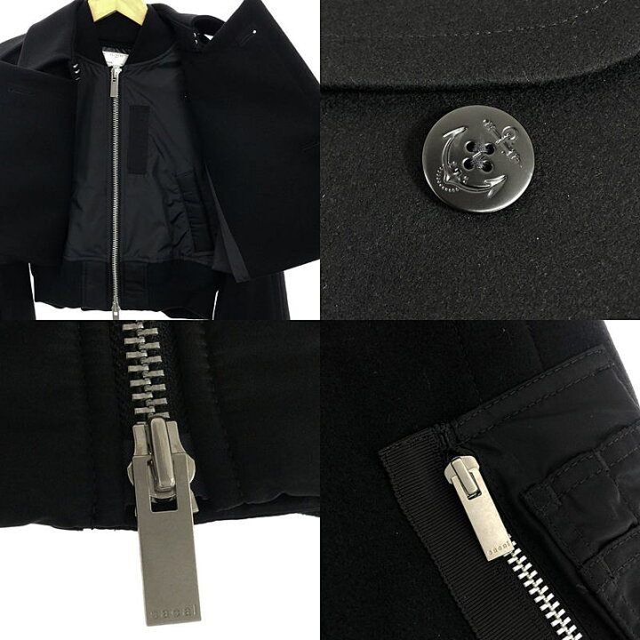 楽天市場】【美品】 sacai / サカイ | Wool Melton Mix Blouson / 異  