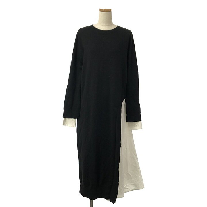 ENFOLD エンフォルドニットレイヤードドレスワンピース 