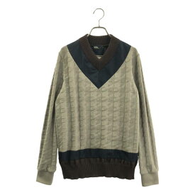 kolor / カラー | リンクス柄 異素材切替 Vネックニット | 1 | グレー | メンズ