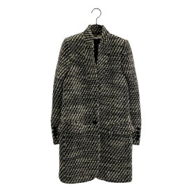 STELLA McCARTNEY / ステラマッカートニー | ウール シングル ロングコート / 総裏地 | 34 | ホワイト/ブラック | レディース