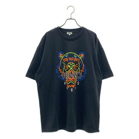 KENZO / ケンゾー | タイガーロゴ プリント Tシャツ | XL | ブラック | メンズ