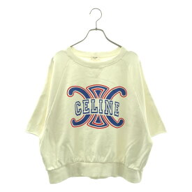CELINE / セリーヌ | トリオンフ プリント ハーフスリーブ スウェット | M | ホワイト | レディース