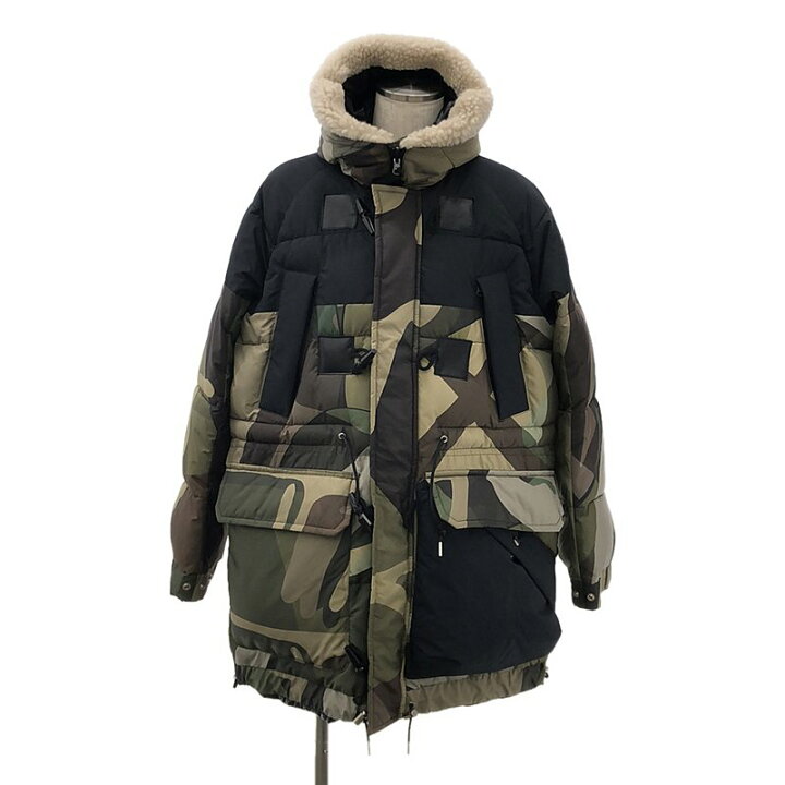 21aw sacai × kaws レザー 切り替 フリース ボア ジャケット（sacai  