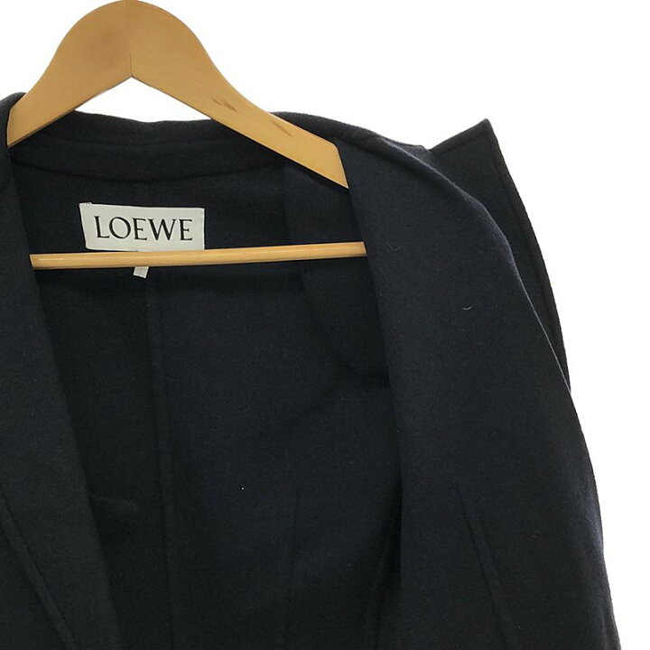 楽天市場】LOEWE / ロエベ | ウール カシミヤ チェスターコート レザー 