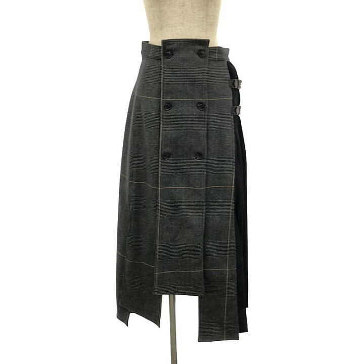 楽天市場】【美品】 Rokh / ロック | グランチェック ウール プリーツ  