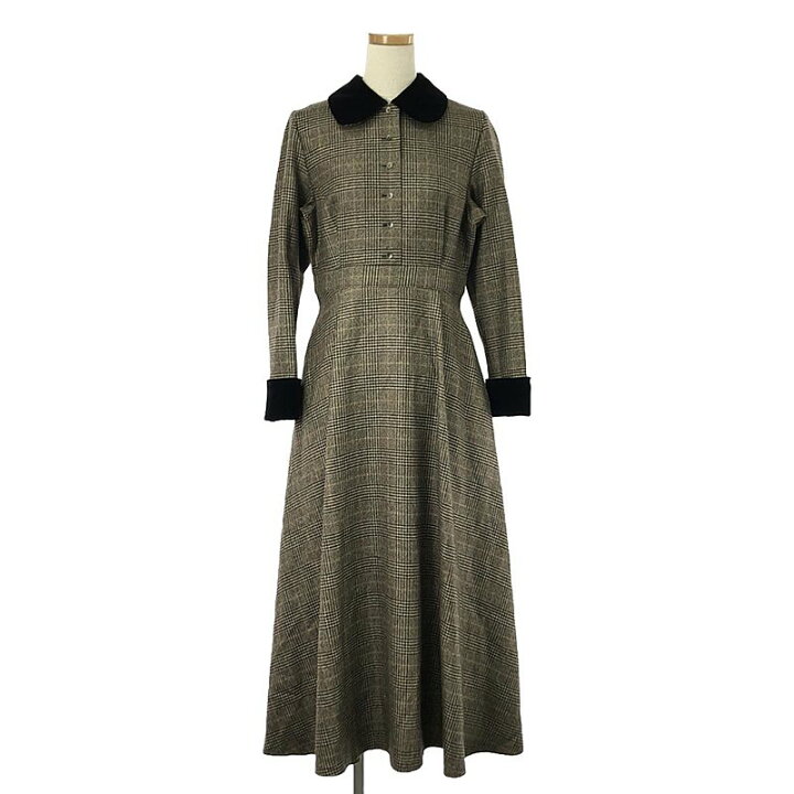 楽天市場】foufou / フーフー | glen check round collar one piece  