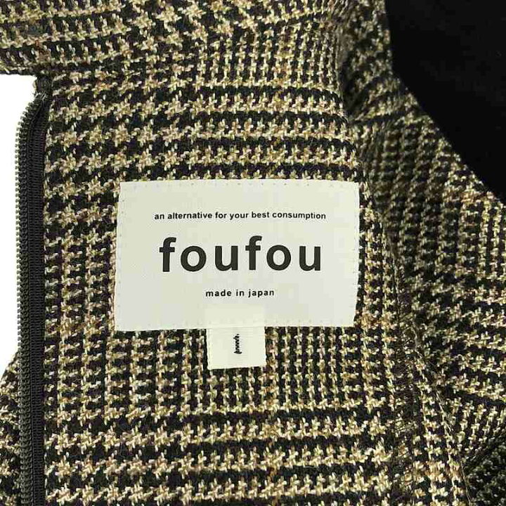 楽天市場】foufou / フーフー | glen check round collar one piece  