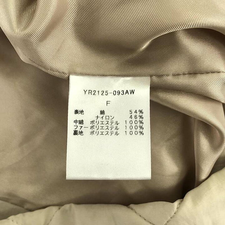 楽天市場】yori / ヨリ | 着脱可フーディ付き ボア キルティングコート  