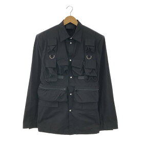 【新品】 PRADA / プラダ | 2024SS | Utility Single-breasted jacket / UGI267 ユーティリティ マルチポケット ジャケット | 48 | black | メンズ