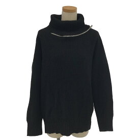 【美品】 sacai / サカイ | high neck zip knit ジップ ニット | 2 | ブラック | レディース