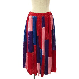 COMME des GARCONS COMME des GARCONS / コムコム | 2021AW | ベロア パッチワーク ロングスカート | XS | マルチカラー | レディース