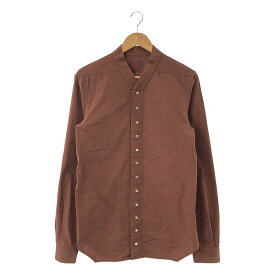 【美品】 Rick Owens / リックオウエンス | 2021SS | SNAP COLLAR FAUN SHIRT スナップカラーシャツ | 46 | ブラウン | メンズ