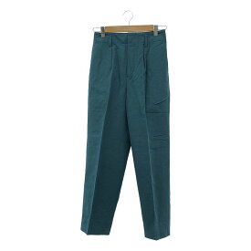 【美品】 Spick and Span / スピックアンドスパン | 2022SS | LI/COワイドテーパードパンツ | 36 | グリーン | レディース