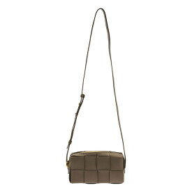 【美品】 BOTTEGA VENETA / ボッテガヴェネタ | マキシイントレチャート カセット レザー ショルダーバッグ | ブラウン | レディース