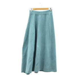Christian Wijnants / クリスチャンワイナンツ | ウール ニット ロングスカート | M | ライトブルー | レディース