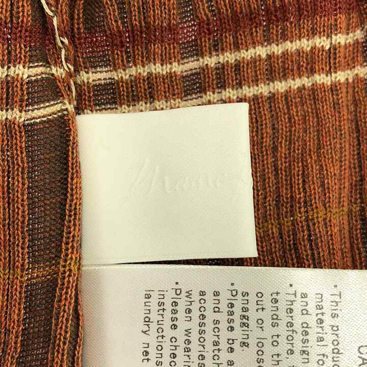 楽天市場】Mame Kurogouchi / マメクロゴウチ | Random Ribbed Plaid 