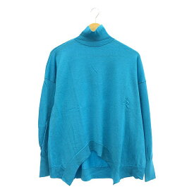 ENFOLD / エンフォルド | 2023AW | CURVE-HEM PULLOVER ハイネックニット | 38 | ブルー | レディース