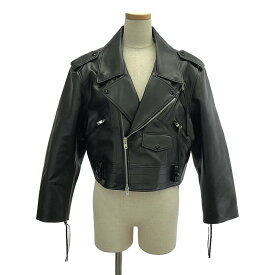【美品】 Maison Margiela / メゾンマルジェラ | 2020AW | レースアップ ダブル ライダースジャケット | 40 | ブラック | レディース