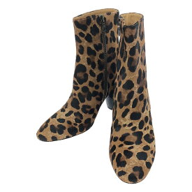 【美品】 DRIES VAN NOTEN / ドリスヴァンノッテン | アニマル アンクルショートブーツ | 37 1/2 | ブラウン | レディース