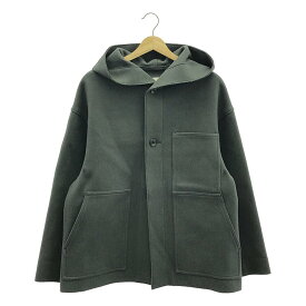 HYKE / ハイク | 2023AW | UNITED ARROWS別注 フーデッド ショート ワーク メルトンウール ジャケット | 1 | グレー系 | レディース