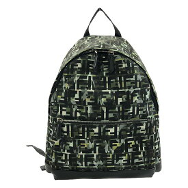 【美品】 FENDI / フェンディ | NYLON STAMP CAMOUFF リュック バックパック | NERO+MULTI/SILVER | メンズ
