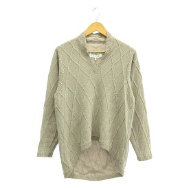 Maison Martin Margiela / メゾンマルタンマルジェラ | 2013AW | ウール ダイヤ Vネックニット | S | ベージュ | レディース