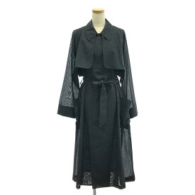 【クリアランスSALE最大15%OFF〜8/17(日)まで】【新品】 HYKE / ハイク | 2023SS | Restyle Archives ＃1 VOILE TRENCH COAT トレンチコート | 1 | ブラック | レディース