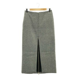 【新品】 PATOU / パトゥ | ウール テクスチャード ジップバック ミディペンシル スカート | 38 | グレー | レディース