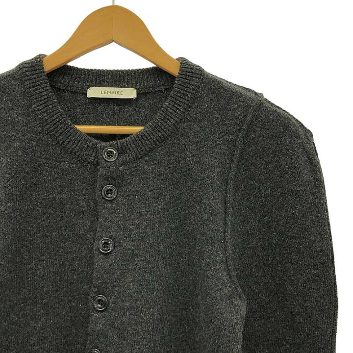 lemaire カーディガン ニット ウール ベージュ クルーネック ルメール 