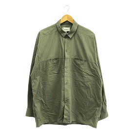 HED MAYNER / ヘドメイナー | コットン オーバーサイズシャツ | M | カーキ | メンズ